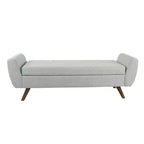 HomePop Modern Storage Bench with Wood Legs