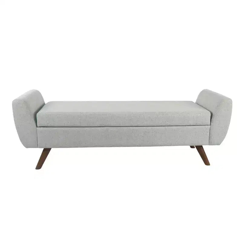 HomePop Modern Storage Bench with Wood Legs