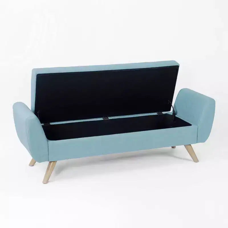 HomePop Modern Storage Bench with Wood Legs