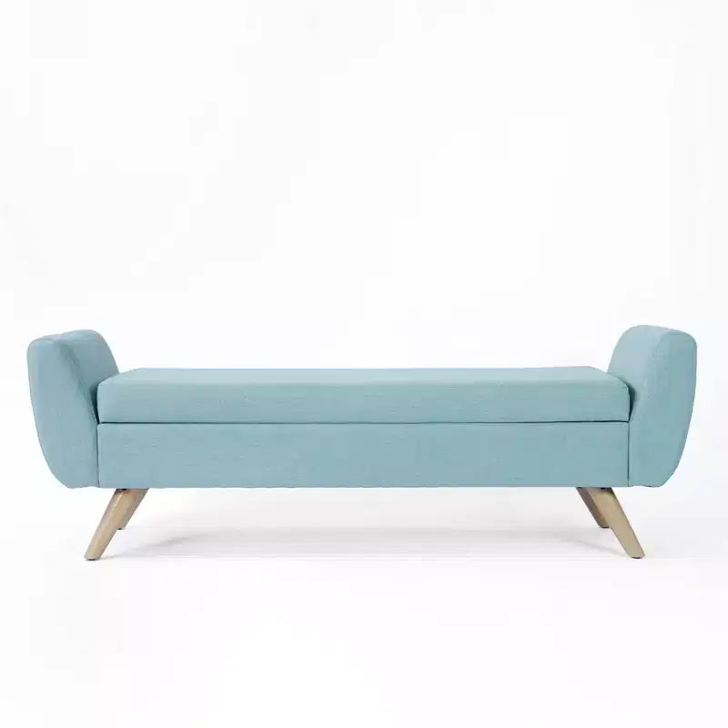 HomePop Modern Storage Bench with Wood Legs