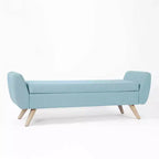 HomePop Modern Storage Bench with Wood Legs