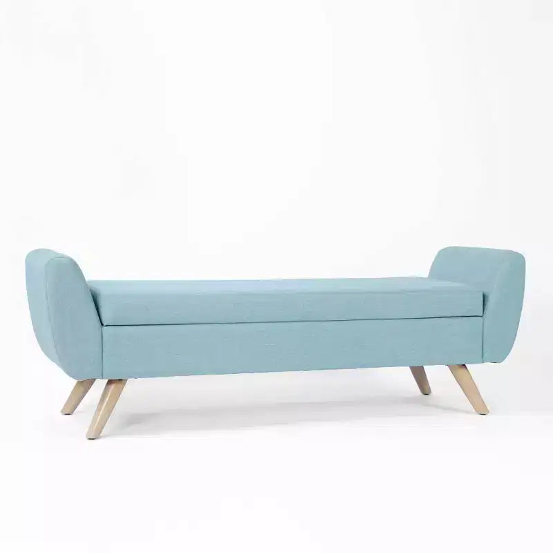 HomePop Modern Storage Bench with Wood Legs