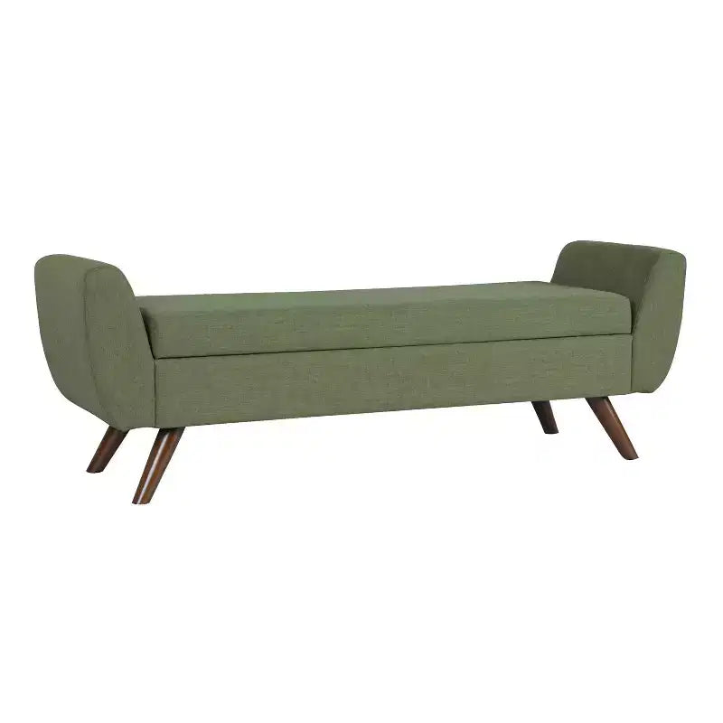 HomePop Modern Storage Bench with Wood Legs