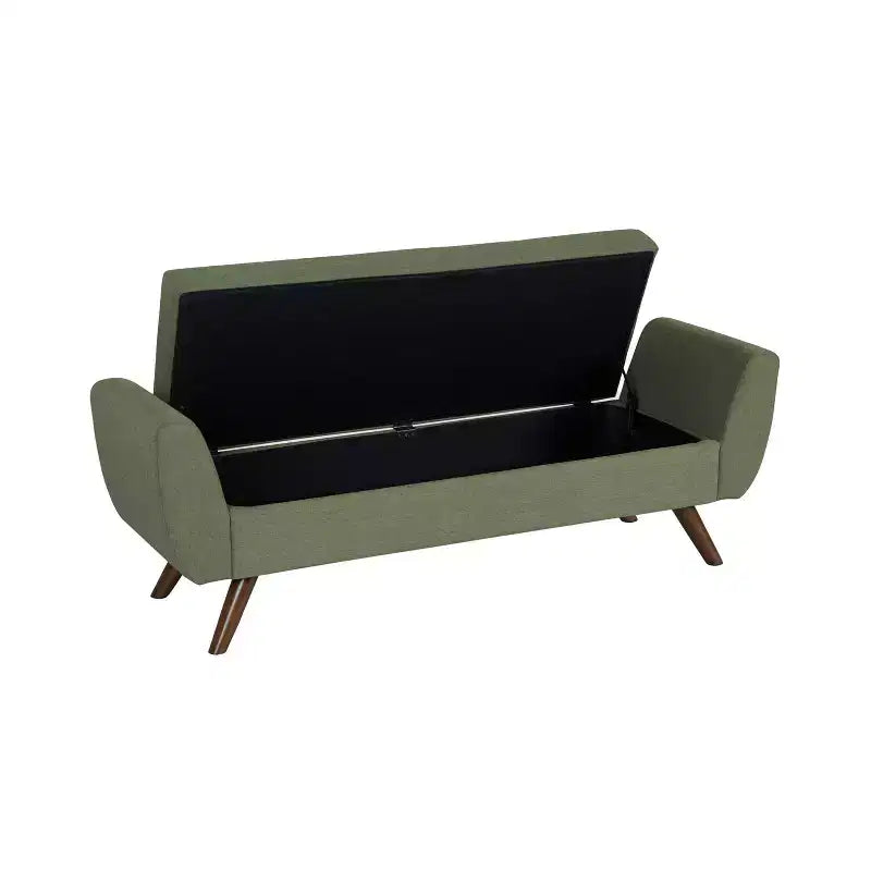 HomePop Modern Storage Bench with Wood Legs