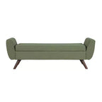 HomePop Modern Storage Bench with Wood Legs