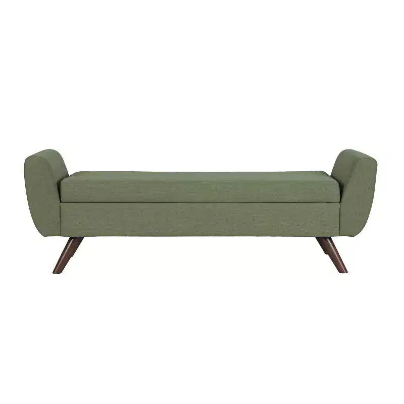 HomePop Modern Storage Bench with Wood Legs