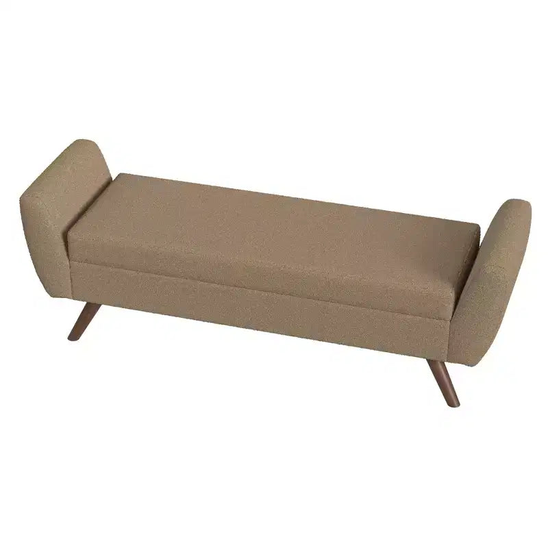 HomePop Modern Storage Bench with Wood Legs