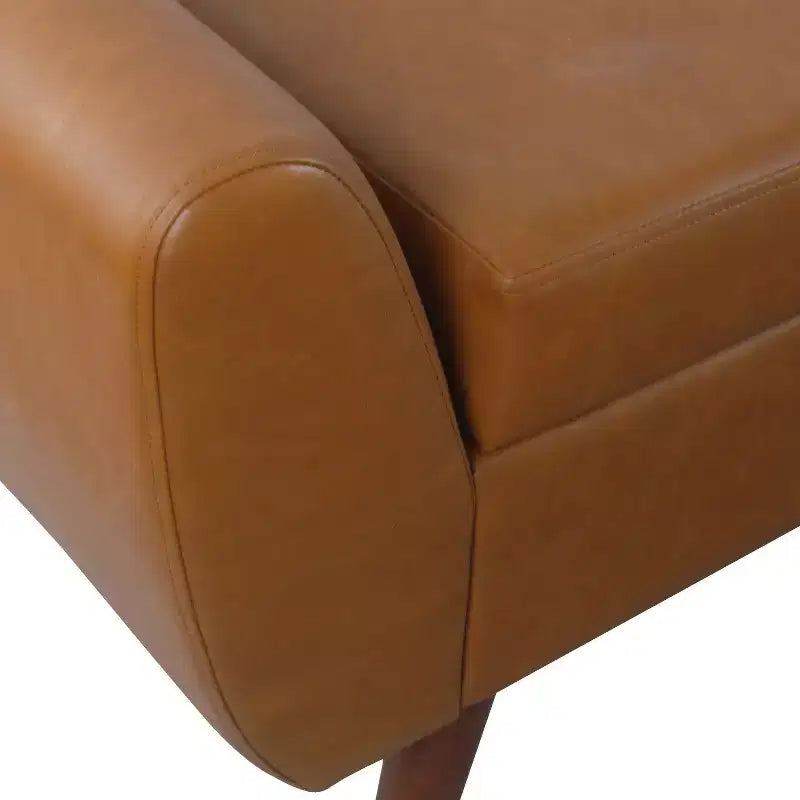 HomePop Modern Storage Bench with Wood Legs