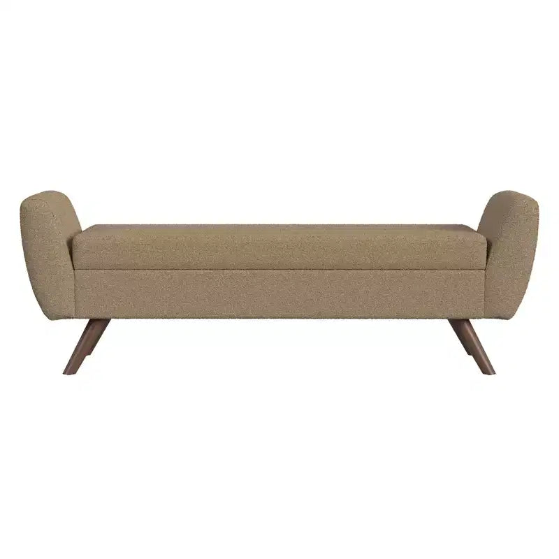 HomePop Modern Storage Bench with Wood Legs