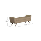 HomePop Modern Storage Bench with Wood Legs