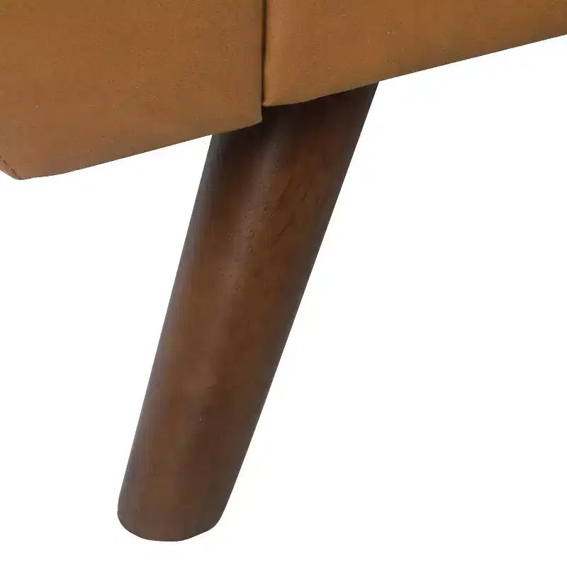 HomePop Modern Storage Bench with Wood Legs