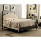 Geraldine Upholstered Headboard Poster Panel Bed Powder Coated Gun Metal - HOMES: Inside + Out