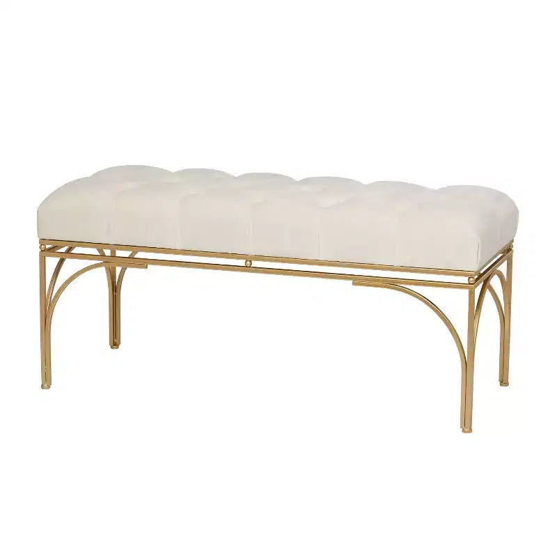 Rectangular Glam Velvet Bench - Olivia & May