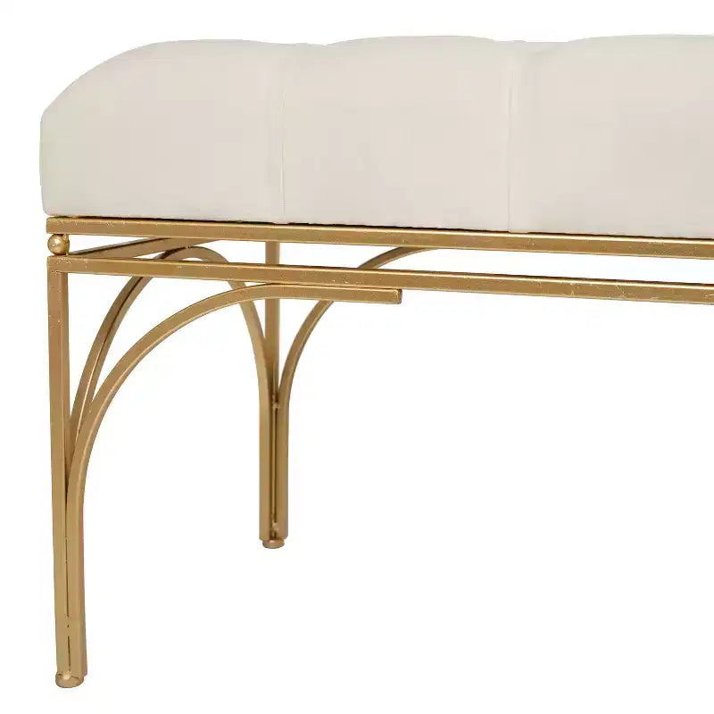 Rectangular Glam Velvet Bench - Olivia & May