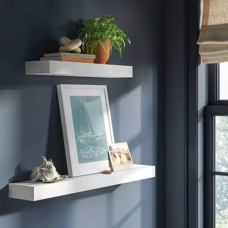 24 Floating Wood Shelf - Threshold