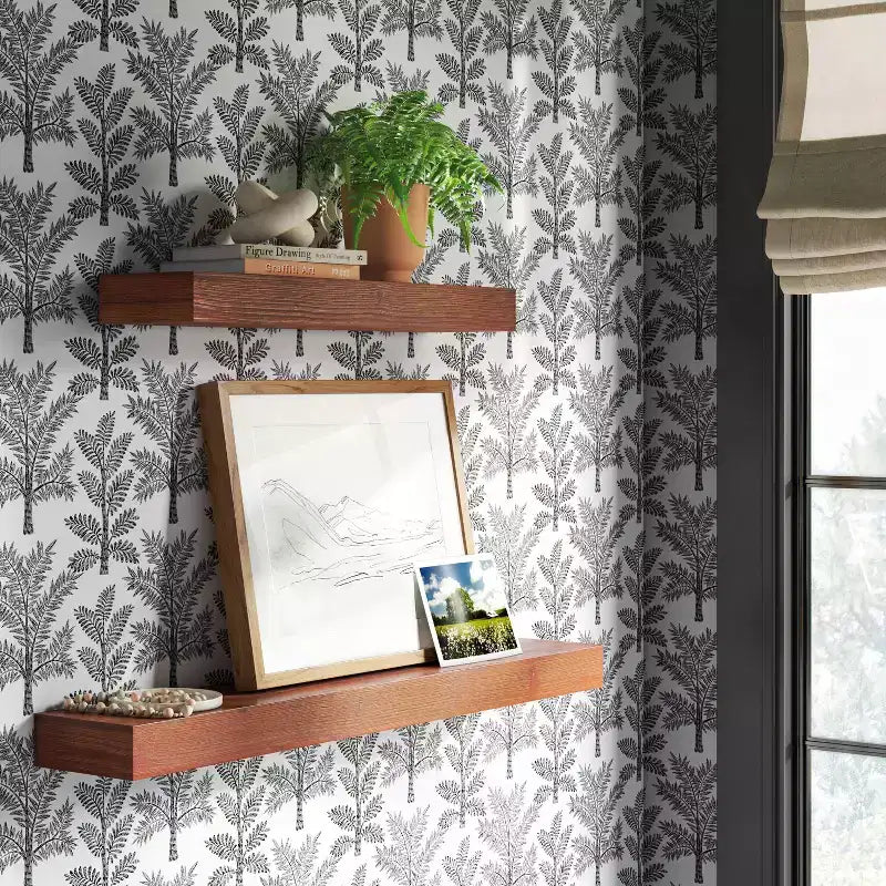 24 Floating Wood Shelf - Threshold