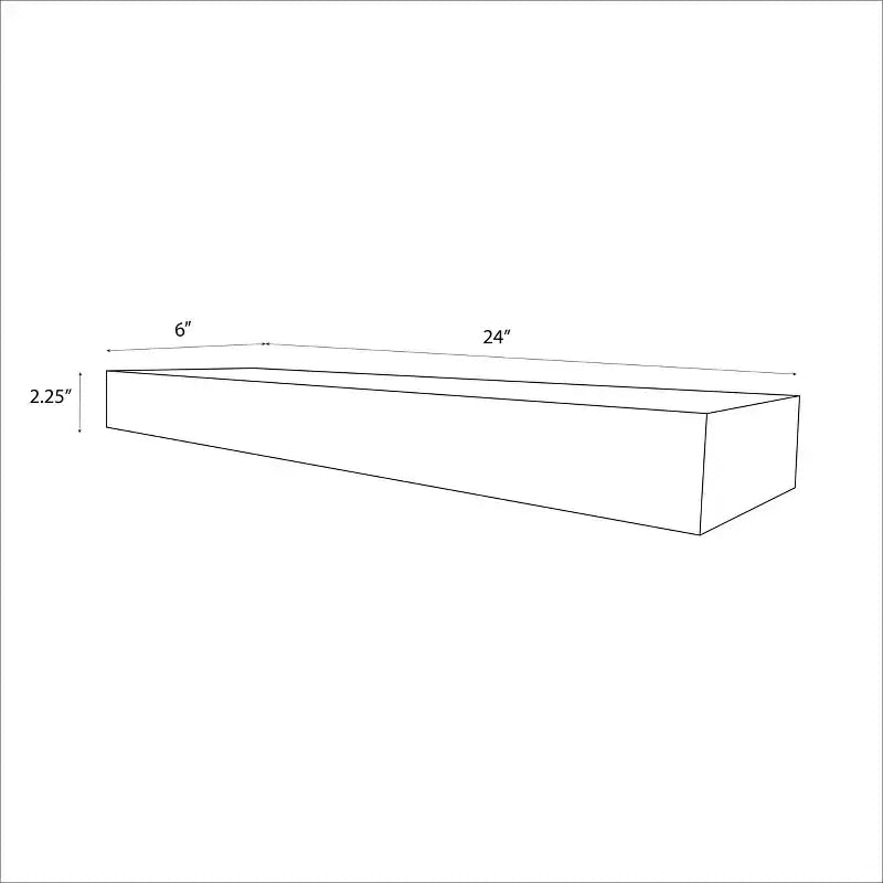 24 Floating Wood Shelf - Threshold