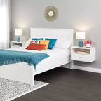 Floating 1 Drawer Nightstand with Open Shelf - Prepac