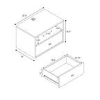 Floating 1 Drawer Nightstand with Open Shelf - Prepac