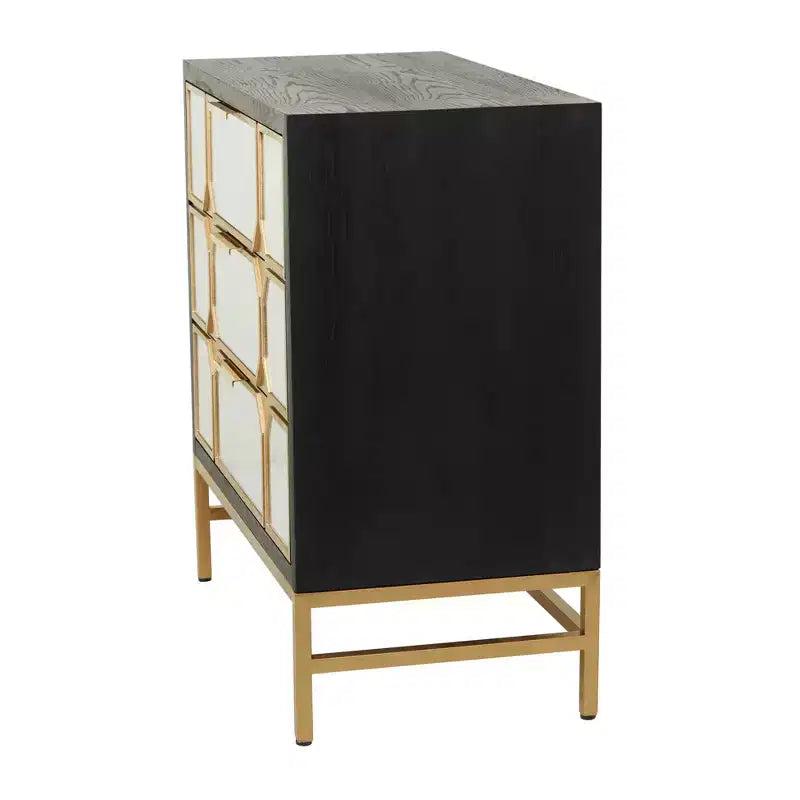 Glam Mirrored Wood Chest - Olivia & May