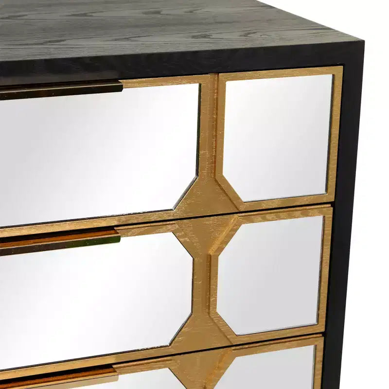 Glam Mirrored Wood Chest - Olivia & May