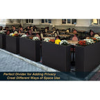Metallic Heavy Planter for Outdoor Plants, 38Lx10Wx30H Inches Tall and Long Metal Divider Planter Box - 38x30x10