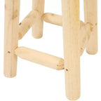 Sunnydaze Unfinished Wood Round Top Counter-Height Stool - Fir Wood - 24