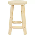 Sunnydaze Unfinished Wood Round Top Counter-Height Stool - Fir Wood - 24