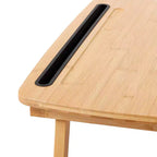 BirdRock Home Portable Sit or Stand Desk with Storage Drawer and Media Slot - Natural