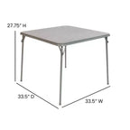 Emma and Oliver Foldable Card Table with Vinyl Table Top - Game Table - Portable Table
