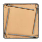 Emma and Oliver Foldable Card Table with Vinyl Table Top - Game Table - Portable Table
