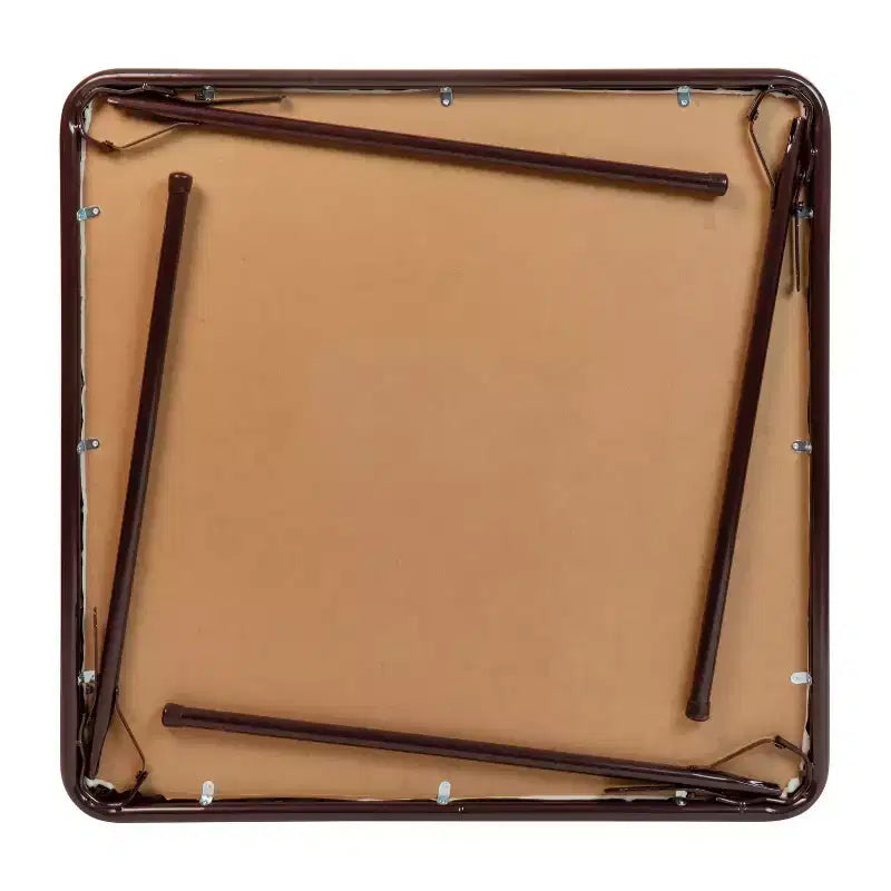 Emma and Oliver Foldable Card Table with Vinyl Table Top - Game Table - Portable Table