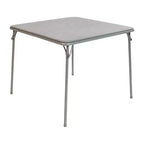 Emma and Oliver Foldable Card Table with Vinyl Table Top - Game Table - Portable Table