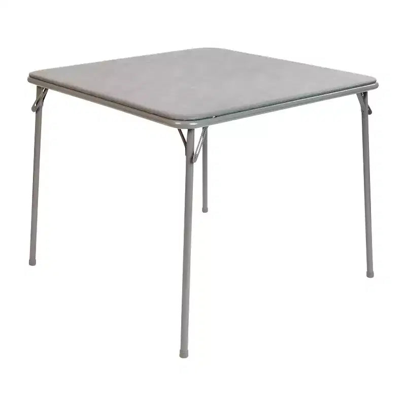 Emma and Oliver Foldable Card Table with Vinyl Table Top - Game Table - Portable Table