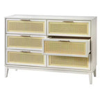 Andros 6 Drawer Dresser with Faux Cane Drawer Fronts - Buylateral