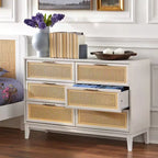 Andros 6 Drawer Dresser with Faux Cane Drawer Fronts - Buylateral