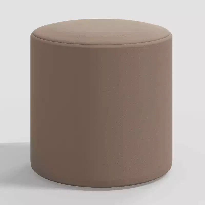 Skyline Furniture Round Thalia Ottoman in Velvet