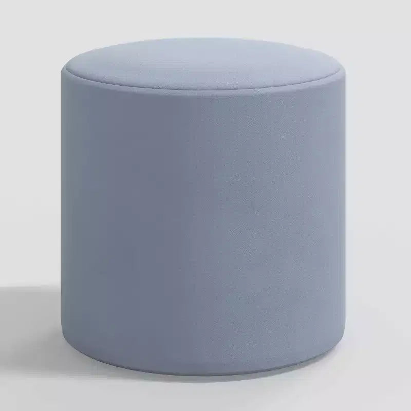 Skyline Furniture Round Thalia Ottoman in Velvet