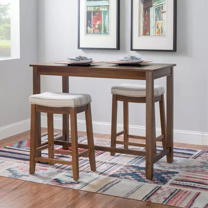 3pc Claridge Counter Height Dining Set - Linon