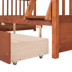 Twin over Full Bunk Bed with Built-in Ladder & Drawers, Pine Wood & MDF Bed Frame, Convertible into Two Beds - ModernLuxe