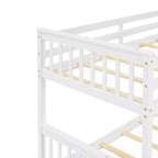Twin over Full Bunk Bed with Built-in Ladder & Drawers, Pine Wood & MDF Bed Frame, Convertible into Two Beds - ModernLuxe