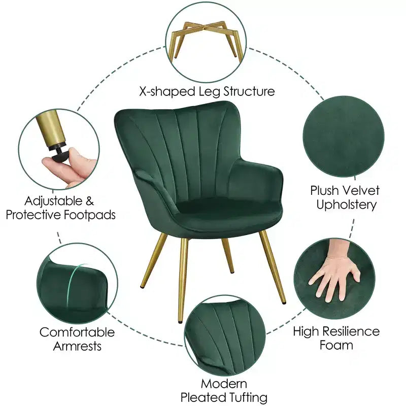 Yaheetech Accent Chair Modern Armchair for Living Room