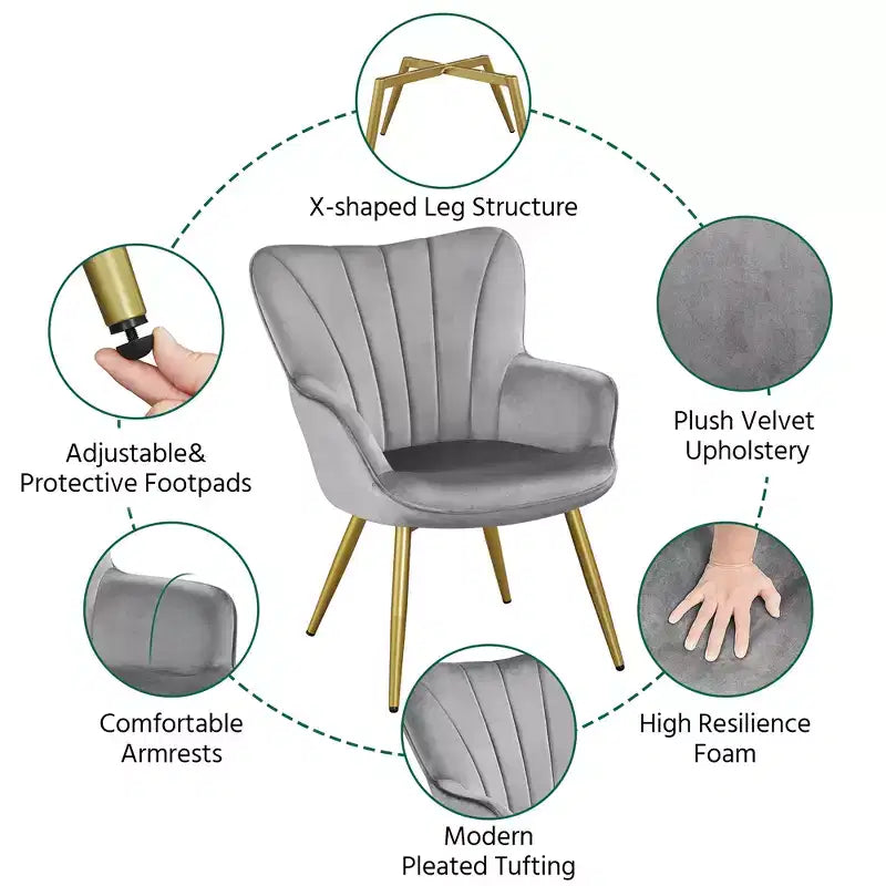 Yaheetech Accent Chair Modern Armchair for Living Room