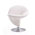 Set of 2 Curl Wool Blend Swivel Accent Chairs - Manhattan Comfort