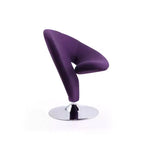 Set of 2 Curl Wool Blend Swivel Accent Chairs - Manhattan Comfort