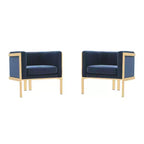 Set of 2 Paramount Velvet Accent Armchairs - Manhattan Comfort