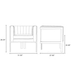 Set of 2 Paramount Velvet Accent Armchairs - Manhattan Comfort