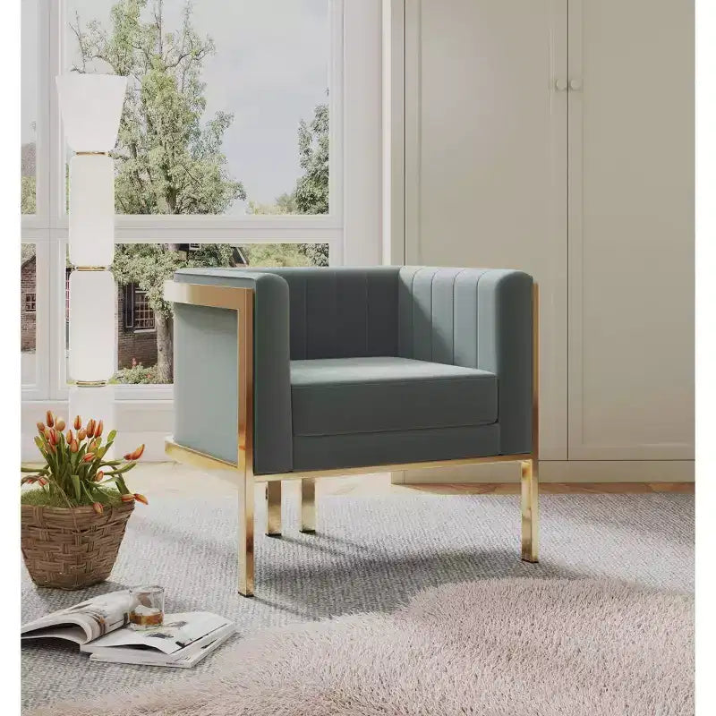Set of 2 Paramount Velvet Accent Armchairs - Manhattan Comfort