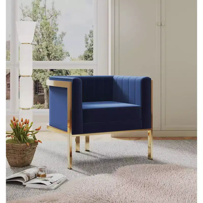 Set of 2 Paramount Velvet Accent Armchairs - Manhattan Comfort