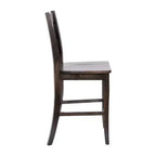 Merrick Lane Set of Two Classic Wooden Ladderback Counter Height Barstools with Solid Wood Seats